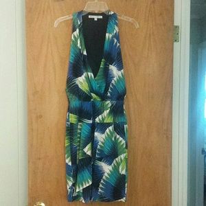 Tropical print cocktail dress